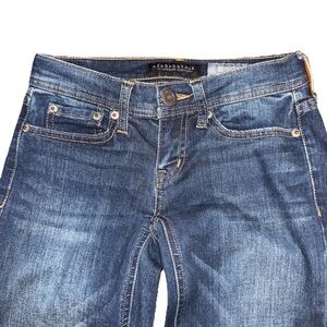 Aeropostale Denim Low Rise Boot 000R Reg. Preppy Dark Wash 26x30” Casual Comfort